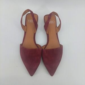 Franco Sarto Graydon Slingback Flat Suede Pionted Toe Size 9